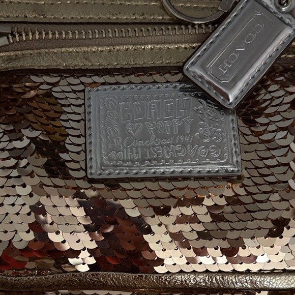 Coach large gold sequin purse! Like new and never worn! - Picture 2 of 8